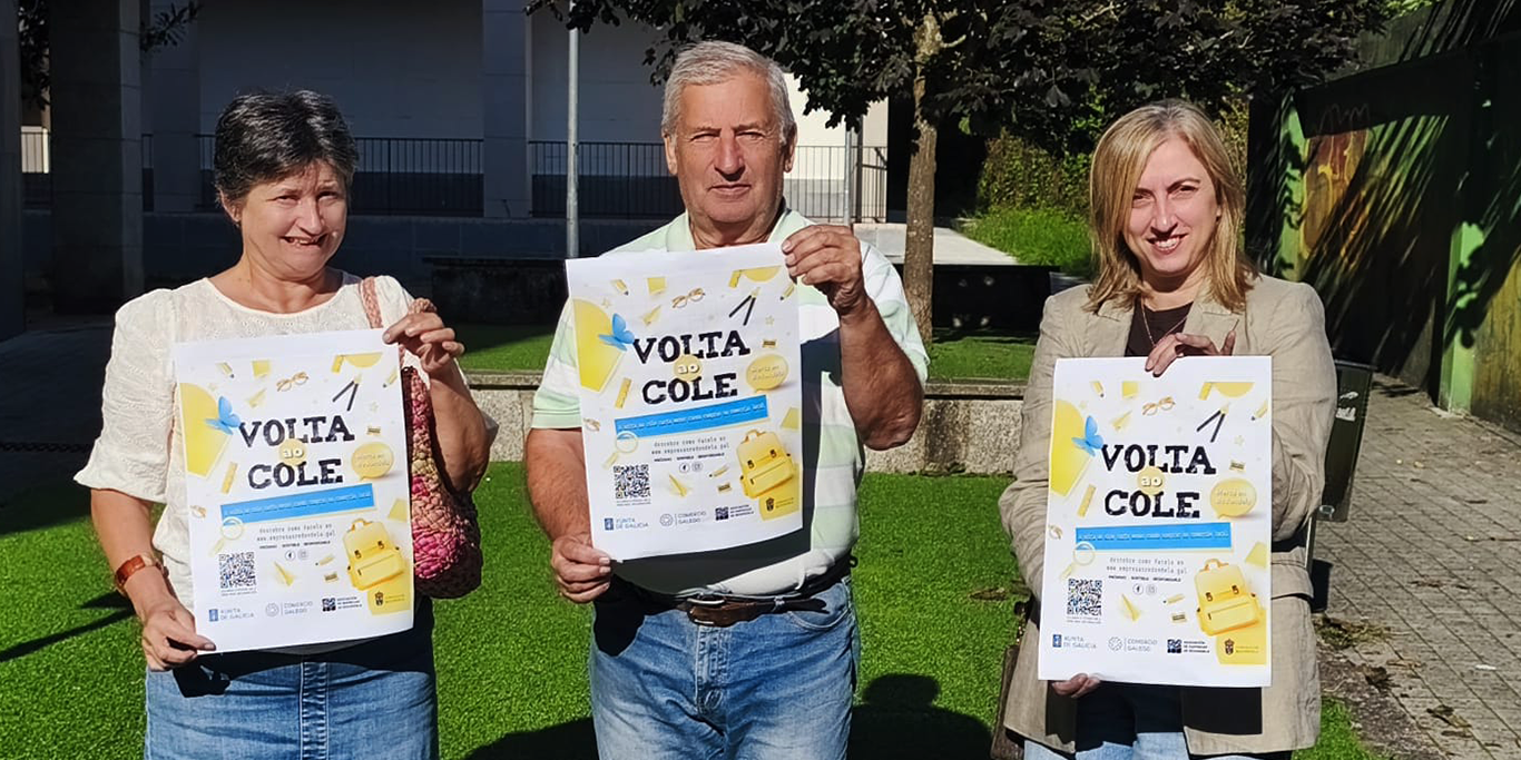 “A VOLTA AO COLE CUSTA MENOS CANDO COMPRAS NO COMERCIO LOCAL” 	ASI PRESENTA A ASOCIACIÓN DE EMPRESAS DE REDONDELA A CAMPAÑA “VOLTA AO COLE 2026” PARA APOIAR ÁS FAMILIAS