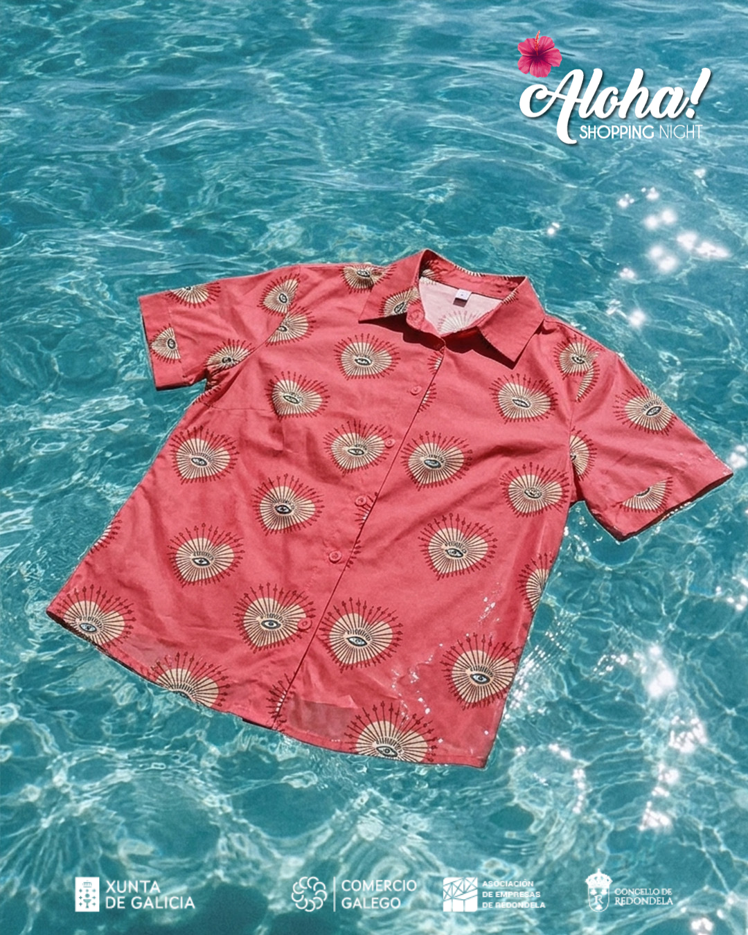 CAMISA VERMELLA ESTAMPADA